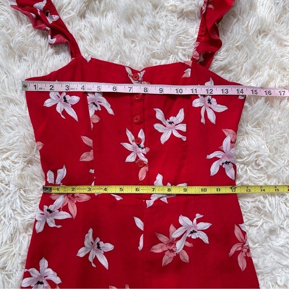 Bb Dakota Daffodils and Chill Romper ruffle straps red size 2 - Picture 8 of 12
